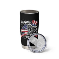 Happy 4th Of July Tumbler Cup Patriotic American Flag USA - Wonder Print Shop