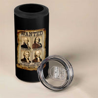 Wanted Treason Founding Fathers 1776 4 in 1 Can Cooler Tumbler 4th Of July Independence Day - Wonder Print Shop
