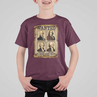Wanted Treason Founding Fathers 1776 T Shirt For Kid 4th Of July Independence Day - Wonder Print Shop