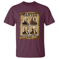Wanted Treason Founding Fathers 1776 T Shirt 4th Of July Independence Day - Wonder Print Shop