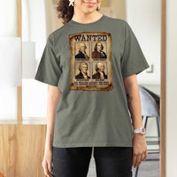 Wanted Treason Founding Fathers 1776 T Shirt For Women 4th Of July Independence Day - Wonder Print Shop