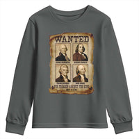 Wanted Treason Founding Fathers 1776 Youth Sweatshirt 4th Of July Independence Day - Wonder Print Shop
