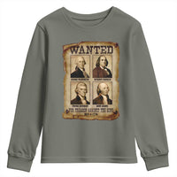 Wanted Treason Founding Fathers 1776 Youth Sweatshirt 4th Of July Independence Day - Wonder Print Shop