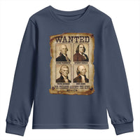 Wanted Treason Founding Fathers 1776 Youth Sweatshirt 4th Of July Independence Day - Wonder Print Shop