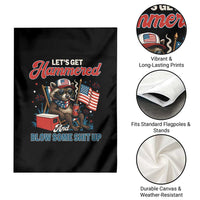 Lets Get Hammered and Blow Some Shit Up Garden Flag Raccoon 4th Of July America - Wonder Print Shop