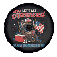 Lets Get Hammered and Blow Some Shit Up Spare Tire Cover Raccoon 4th Of July America - Wonder Print Shop