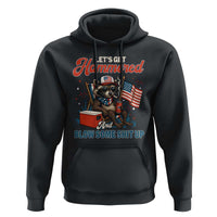 Lets Get Hammered and Blow Some Shit Up Hoodie Raccoon 4th Of July America - Wonder Print Shop