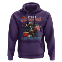 Lets Get Hammered and Blow Some Shit Up Hoodie Raccoon 4th Of July America - Wonder Print Shop