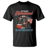 Lets Get Hammered and Blow Some Shit Up T Shirt Raccoon 4th Of July America - Wonder Print Shop