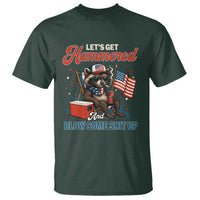 Lets Get Hammered and Blow Some Shit Up T Shirt Raccoon 4th Of July America - Wonder Print Shop
