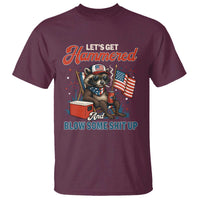 Lets Get Hammered and Blow Some Shit Up T Shirt Raccoon 4th Of July America - Wonder Print Shop