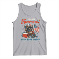 Lets Get Hammered and Blow Some Shit Up Tank Top Raccoon 4th Of July America - Wonder Print Shop