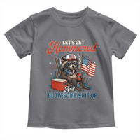 Lets Get Hammered and Blow Some Shit Up Toddler T Shirt Raccoon 4th Of July America - Wonder Print Shop