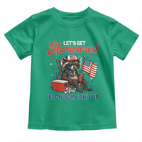Lets Get Hammered and Blow Some Shit Up Toddler T Shirt Raccoon 4th Of July America - Wonder Print Shop