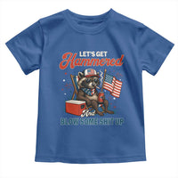 Lets Get Hammered and Blow Some Shit Up Toddler T Shirt Raccoon 4th Of July America - Wonder Print Shop
