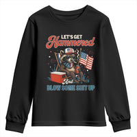 Lets Get Hammered and Blow Some Shit Up Youth Sweatshirt Raccoon 4th Of July America - Wonder Print Shop