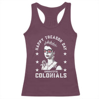 Happy Treason Day Racerback Tank Top British Queen Funny July 4th Colonial Meme - Wonder Print Shop