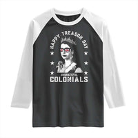 Happy Treason Day Raglan Shirt British Queen Funny July 4th Colonial Meme - Wonder Print Shop