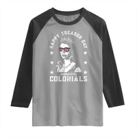 Happy Treason Day Raglan Shirt British Queen Funny July 4th Colonial Meme - Wonder Print Shop