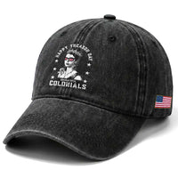 Happy Treason Day Washed Cotton Baseball Cap British Queen Funny July 4th Colonial Meme