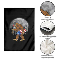Patriotic Bigfoot 4th of July Garden Flag American Flag Merica Fireworks Sasquatch Moon - Wonder Print Shop