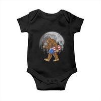 Patriotic Bigfoot 4th of July Baby Onesie American Flag Merica Fireworks Sasquatch Moon - Wonder Print Shop