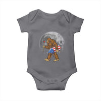 Patriotic Bigfoot 4th of July Baby Onesie American Flag Merica Fireworks Sasquatch Moon - Wonder Print Shop