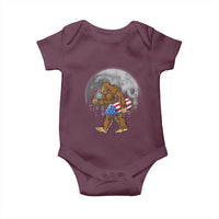 Patriotic Bigfoot 4th of July Baby Onesie American Flag Merica Fireworks Sasquatch Moon - Wonder Print Shop