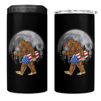 Patriotic Bigfoot 4th of July 4 in 1 Can Cooler Tumbler American Flag Merica Fireworks Sasquatch Moon - Wonder Print Shop