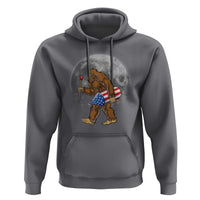 Patriotic Bigfoot 4th of July Hoodie American Flag Merica Fireworks Sasquatch Moon - Wonder Print Shop