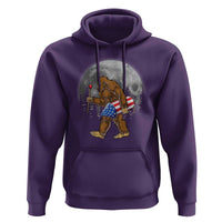 Patriotic Bigfoot 4th of July Hoodie American Flag Merica Fireworks Sasquatch Moon - Wonder Print Shop