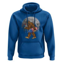 Patriotic Bigfoot 4th of July Hoodie American Flag Merica Fireworks Sasquatch Moon - Wonder Print Shop