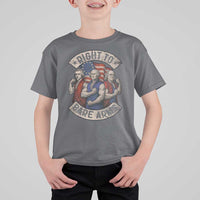 Funny Right to Bare Arms Founding Fathers T Shirt For Kid 4th of July Patriotic Celebrations - Wonder Print Shop