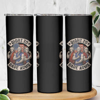Funny Right to Bare Arms Founding Fathers Skinny Tumbler 4th of July Patriotic Celebrations - Wonder Print Shop