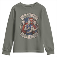 Funny Right to Bare Arms Founding Fathers Youth Sweatshirt 4th of July Patriotic Celebrations - Wonder Print Shop