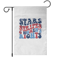 Stars Stripes And Women Rights Garden Flag Groovy Retro 4th Of July - Wonder Print Shop