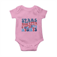 Stars Stripes And Women Rights Baby Onesie Groovy Retro 4th Of July - Wonder Print Shop