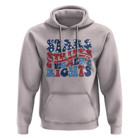 Stars Stripes And Women Rights Hoodie Groovy Retro 4th Of July - Wonder Print Shop