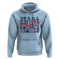 Stars Stripes And Women Rights Hoodie Groovy Retro 4th Of July - Wonder Print Shop