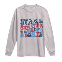 Stars Stripes And Women Rights Long Sleeve Shirt Groovy Retro 4th Of July - Wonder Print Shop