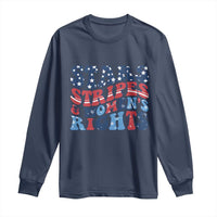 Stars Stripes And Women Rights Long Sleeve Shirt Groovy Retro 4th Of July - Wonder Print Shop