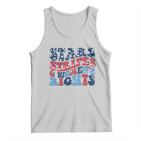 Stars Stripes And Women Rights Tank Top Groovy Retro 4th Of July - Wonder Print Shop