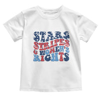 Stars Stripes And Women Rights Toddler T Shirt Groovy Retro 4th Of July - Wonder Print Shop