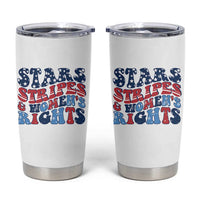 Stars Stripes And Women Rights Tumbler Cup Groovy Retro 4th Of July - Wonder Print Shop