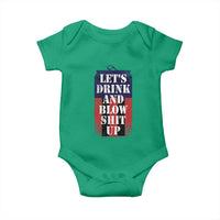 Funny Beer American Flag 4th of July Baby Onesie Merica Drinking USA - Wonder Print Shop