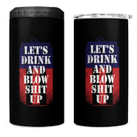 Funny Beer American Flag 4th of July 4 in 1 Can Cooler Tumbler Merica Drinking USA - Wonder Print Shop