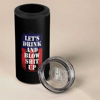 Funny Beer American Flag 4th of July 4 in 1 Can Cooler Tumbler Merica Drinking USA - Wonder Print Shop