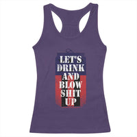 Funny Beer American Flag 4th of July Racerback Tank Top Merica Drinking USA - Wonder Print Shop