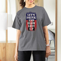 Funny Beer American Flag 4th of July T Shirt For Women Merica Drinking USA - Wonder Print Shop