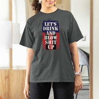Funny Beer American Flag 4th of July T Shirt For Women Merica Drinking USA - Wonder Print Shop